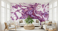 Amethyst Marble Flow Liquid Art Wall Mural