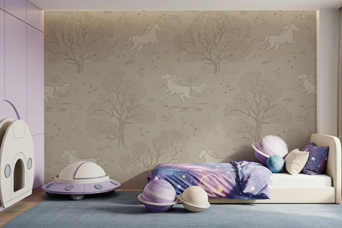 Magical Unicorn Dreamland – Sandstone Wall Mural Wall Mural
