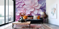 Soft Pastel 3d Flowers Wall Mural
