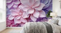 Soft Pastel 3d Flowers Wall Mural