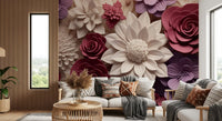 3d  Floral Blooms Wall Mural