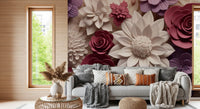 3d  Floral Blooms Wall Mural