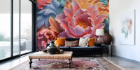 Blush Peony Sculptural Flow Wall Mural