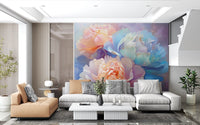 Pastel Peony Bloom Wall Mural