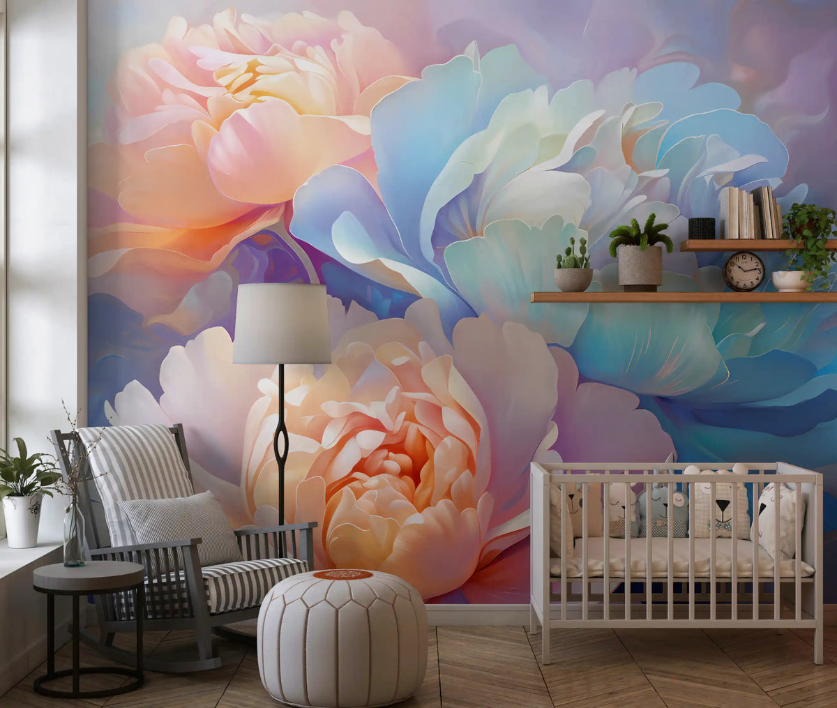 Pastel Peony Bloom Wall Mural