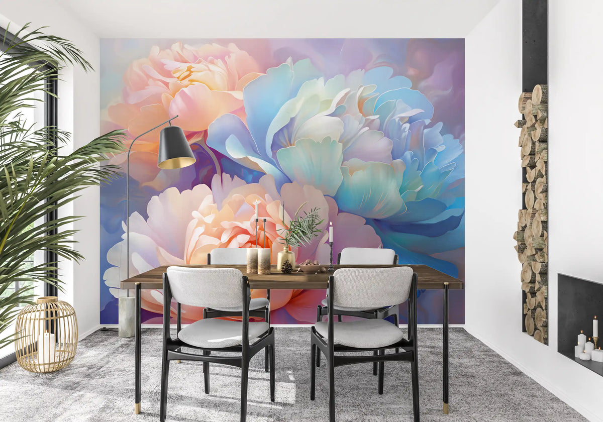 Pastel Peony Bloom Wall Mural