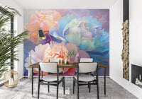 Pastel Peony Bloom Wall Mural