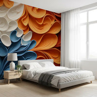 Vibrant Swirling Art Waves Wall Mural