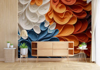 Vibrant Swirling Art Waves Wall Mural