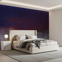 Textured Indigo and Ember Mural Wall Mural