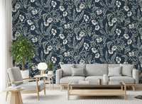 Sage and Charcoal Garden Trail Wallpaper⁠