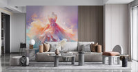 Delicate pastel dress Wall Mural
