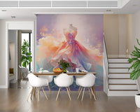 Delicate pastel dress Wall Mural