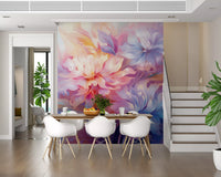 Ethereal Pastel Floral Bloom Wall Mural