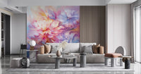 Ethereal Pastel Floral Bloom Wall Mural