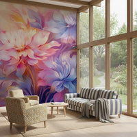 Ethereal Pastel Floral Bloom Wall Mural