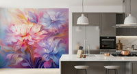Ethereal Pastel Floral Bloom Wall Mural