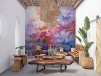 Ethereal Pastel Floral Bloom Wall Mural