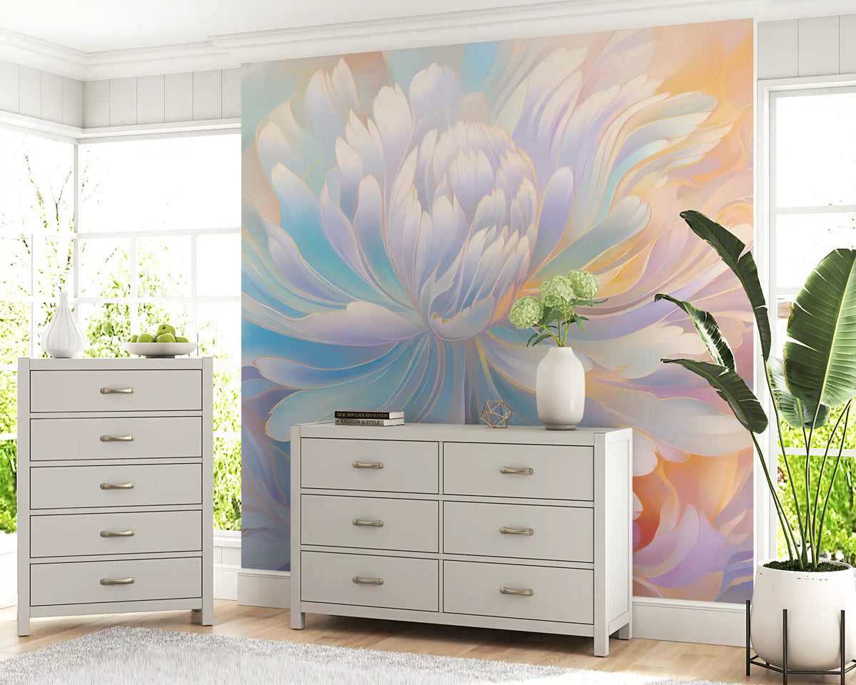 Ethereal Pastel Bloom Wall Mural