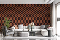 Interlocking Geometric Diamond Pattern Wallpaper⁠