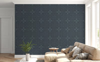 Midnight Geometry Linear Tile Wallpaper⁠