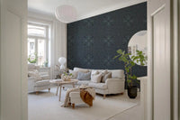 Midnight Geometry Linear Tile Wallpaper⁠