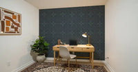 Midnight Geometry Linear Tile Wallpaper⁠