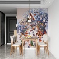 Pandaland Winter Forest Playground Wall Mural