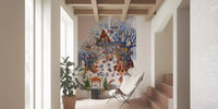 Pandaland Winter Forest Playground Wall Mural