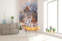 Pandaland Winter Forest Playground Wall Mural