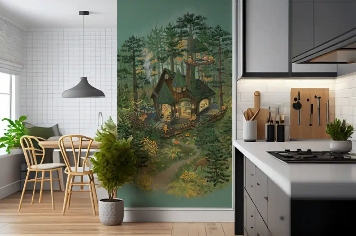 Tiny Woodland Shop Wall Mural
