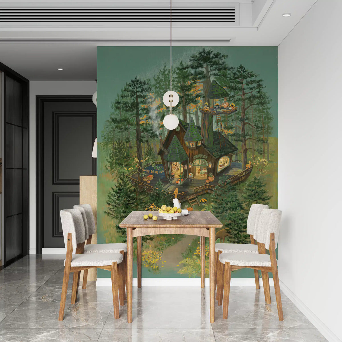Tiny Woodland Shop Wall Mural
