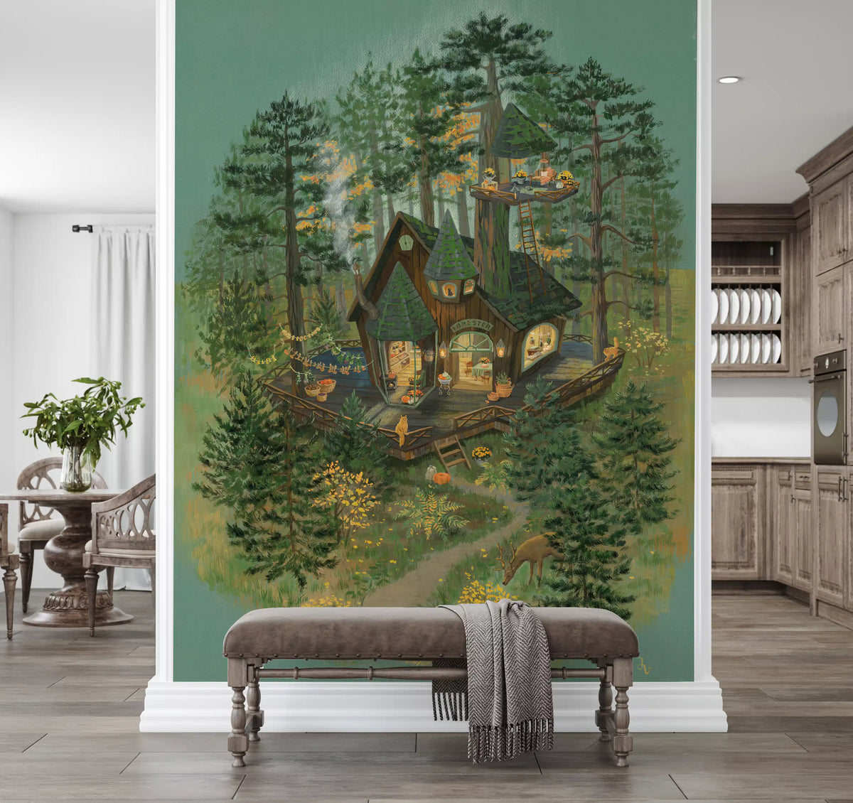 Tiny Woodland Shop Wall Mural