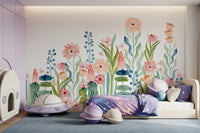 Watercolor Meadow Botanical Garden Wall Mural