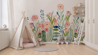 Watercolor Meadow Botanical Garden Wall Mural