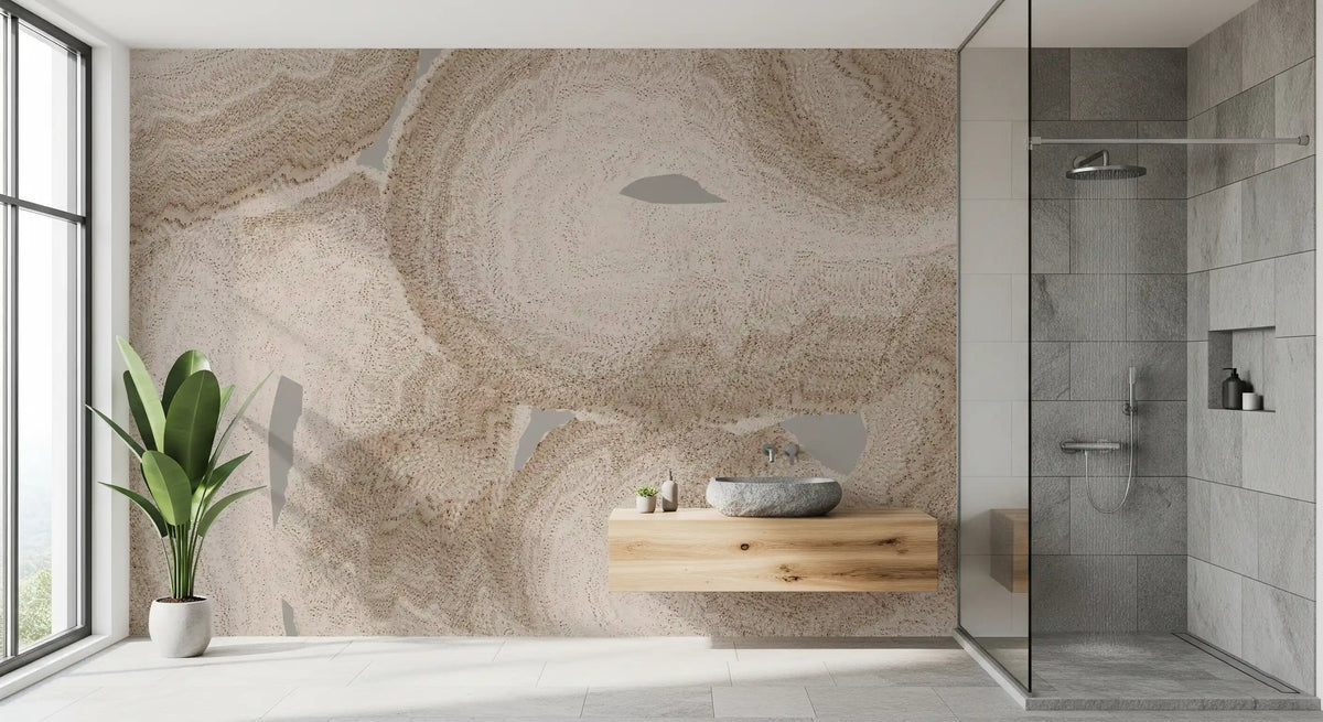Organic Earth Tones Abstract Wall Mural