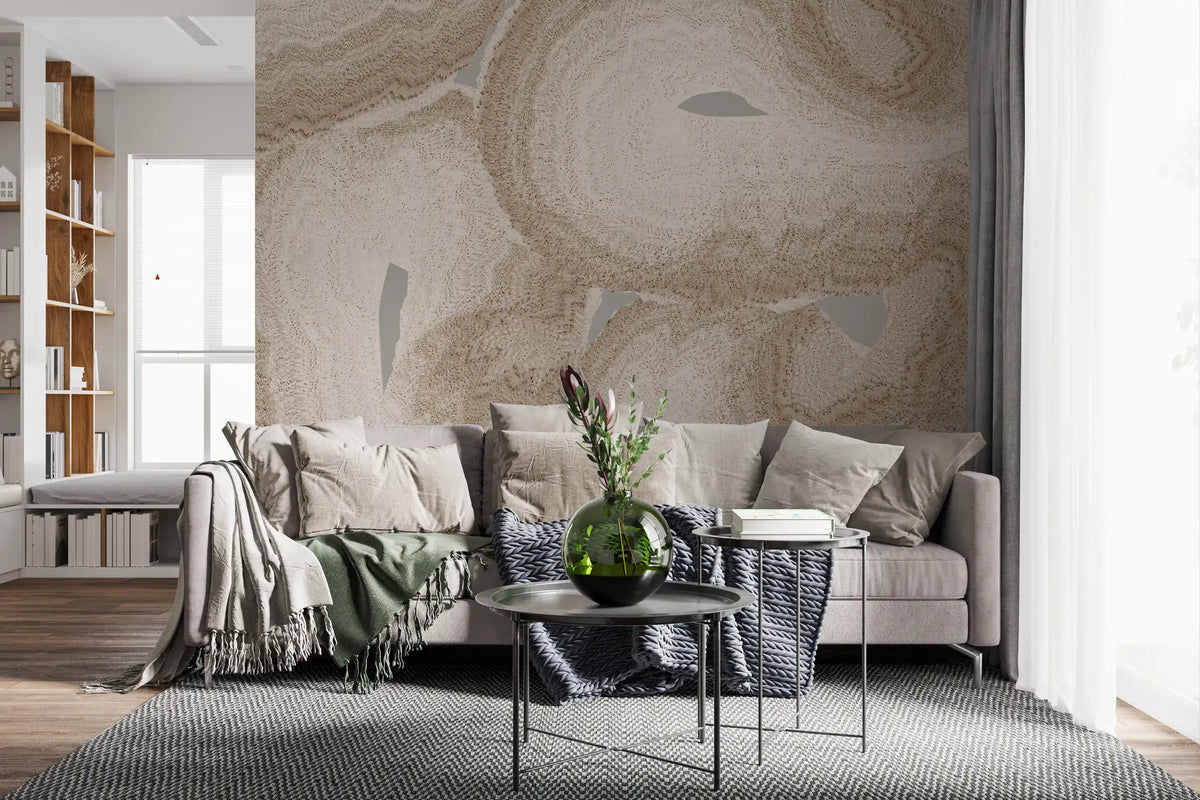 Organic Earth Tones Abstract Wall Mural