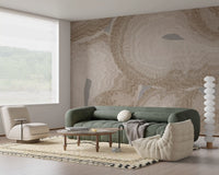 Organic Earth Tones Abstract Wall Mural