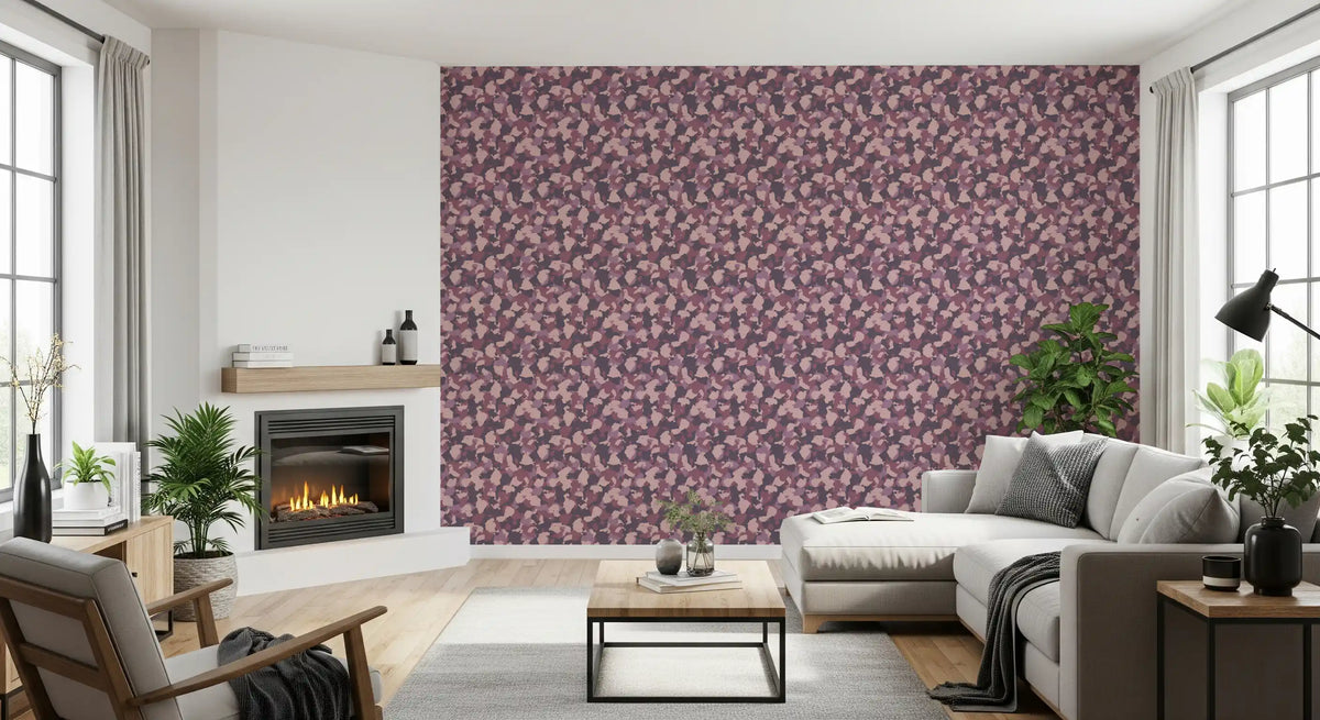 Muted Blush Camouflage Pattern Wallpaper⁠