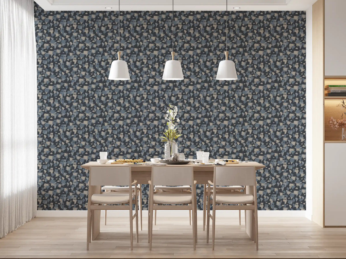 Modern Geographic Tonal Motif Wallpaper⁠