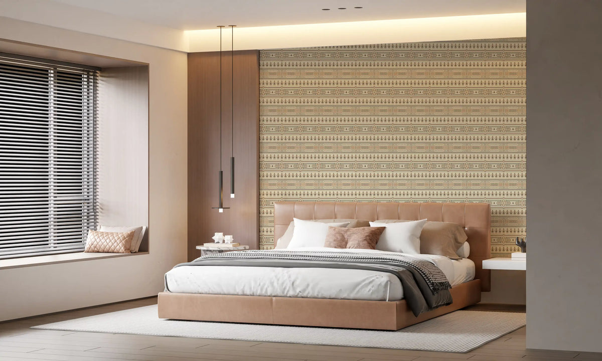 Folklore Cross Stitch Motif Wallpaper⁠