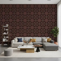 Cross Stitch Geometric Burgundy Pattern Wallpaper⁠