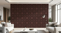 Cross Stitch Geometric Burgundy Pattern Wallpaper⁠