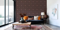 Cross Stitch Geometric Burgundy Pattern Wallpaper⁠