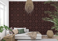 Cross Stitch Geometric Burgundy Pattern Wallpaper⁠