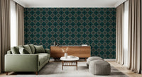 Geometric Pixel Diamond Grid Wallpaper⁠