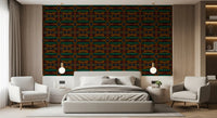 Tribal Geometric Pattern Mural Wallpaper⁠