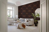 Abstract Tribal Line Motif Wallpaper⁠