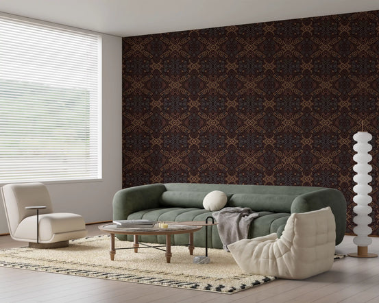 Abstract Tribal Line Motif Wallpaper⁠