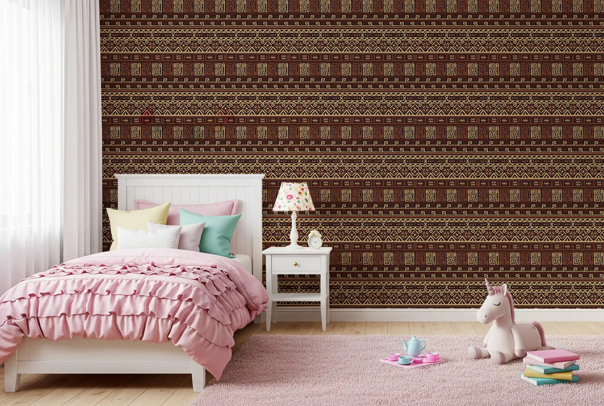 Earth Tone Tribal Stripe Wallpaper⁠
